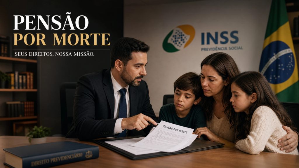 Advogado analisando pedido de pensão por morte no INSS